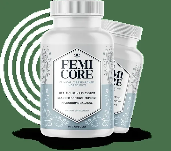 Femicore women's wellness supplement packaging