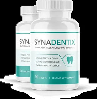 Synadentix oral health supplement packaging